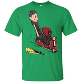 T-Shirts Irish Green / YXS Calvin & Deadpool Youth T-Shirt