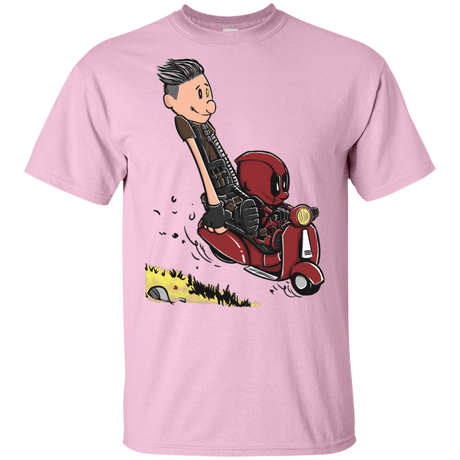 T-Shirts Light Pink / YXS Calvin & Deadpool Youth T-Shirt