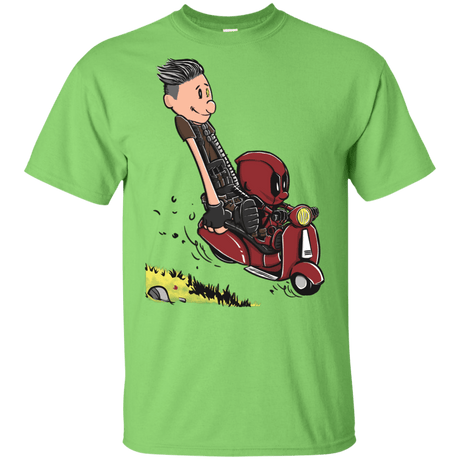 T-Shirts Lime / YXS Calvin & Deadpool Youth T-Shirt