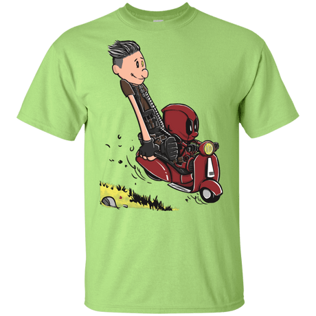 T-Shirts Mint Green / YXS Calvin & Deadpool Youth T-Shirt