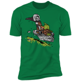 T-Shirts Kelly Green / S Calvin Yoda Mandalorian Men's Premium T-Shirt