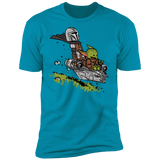 T-Shirts Turquoise / S Calvin Yoda Mandalorian Men's Premium T-Shirt