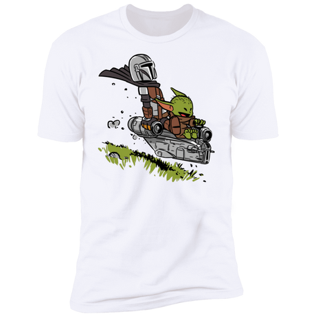 T-Shirts White / S Calvin Yoda Mandalorian Men's Premium T-Shirt