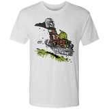 T-Shirts Heather White / S Calvin Yoda Mandalorian Men's Triblend T-Shirt