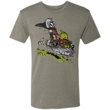 T-Shirts Venetian Grey / S Calvin Yoda Mandalorian Men's Triblend T-Shirt