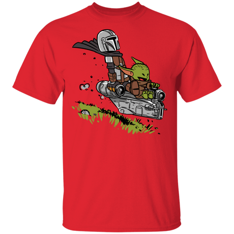 T-Shirts Red / S Calvin Yoda Mandalorian T-Shirt