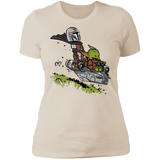 T-Shirts Ivory/ / S Calvin Yoda Mandalorian Women's Premium T-Shirt