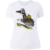 T-Shirts White / S Calvin Yoda Mandalorian Women's Premium T-Shirt