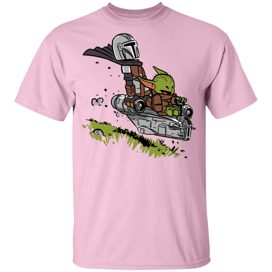 T-Shirts Light Pink / YXS Calvin Yoda Mandalorian Youth T-Shirt