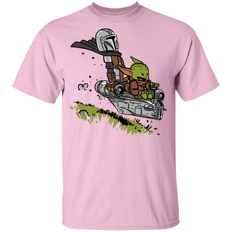 T-Shirts Light Pink / YXS Calvin Yoda Mandalorian Youth T-Shirt