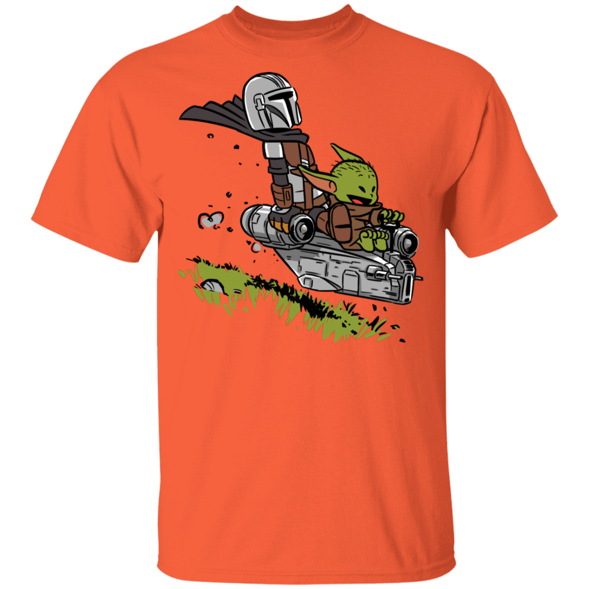 T-Shirts Orange / YXS Calvin Yoda Mandalorian Youth T-Shirt