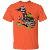 T-Shirts Orange / YXS Calvin Yoda Mandalorian Youth T-Shirt