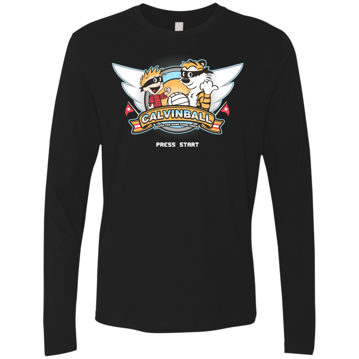 T-Shirts Black / Small Calvinball Video Game Men's Premium Long Sleeve