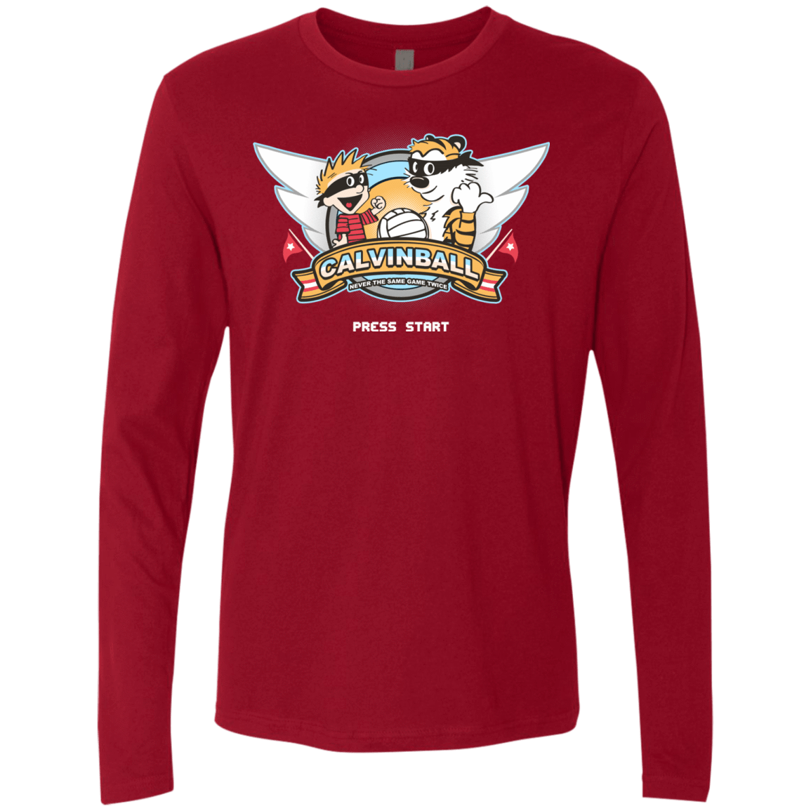 T-Shirts Cardinal / Small Calvinball Video Game Men's Premium Long Sleeve