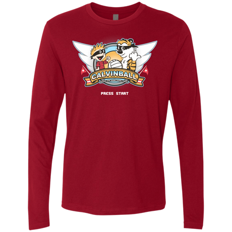 T-Shirts Cardinal / Small Calvinball Video Game Men's Premium Long Sleeve