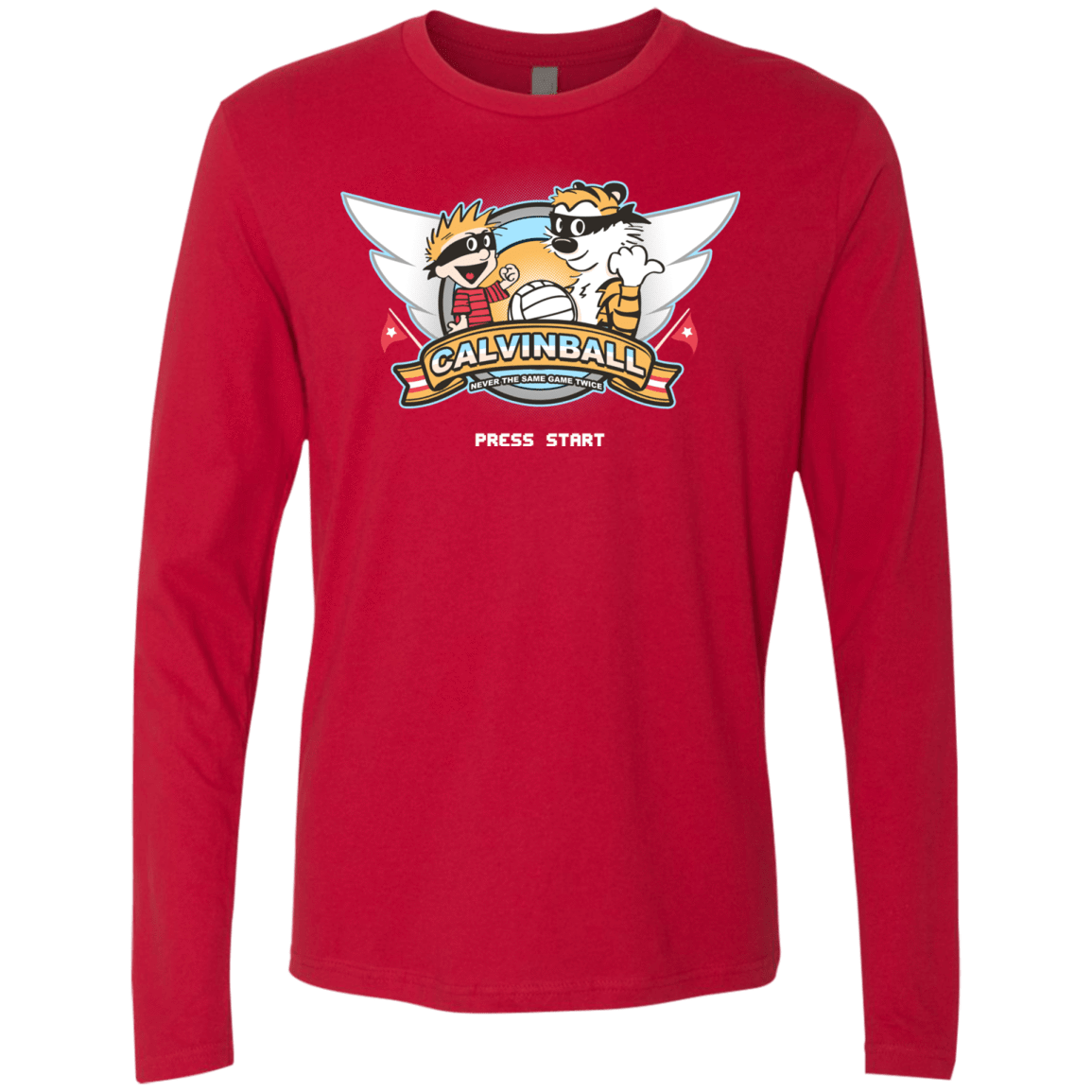 T-Shirts Red / Small Calvinball Video Game Men's Premium Long Sleeve