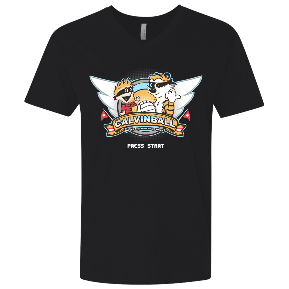 T-Shirts Black / X-Small Calvinball Video Game Men's Premium V-Neck