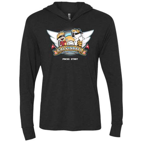 T-Shirts Vintage Black / X-Small Calvinball Video Game Triblend Long Sleeve Hoodie Tee