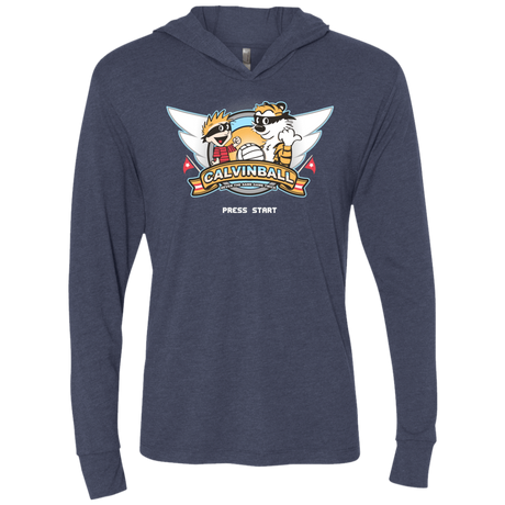 T-Shirts Vintage Navy / X-Small Calvinball Video Game Triblend Long Sleeve Hoodie Tee