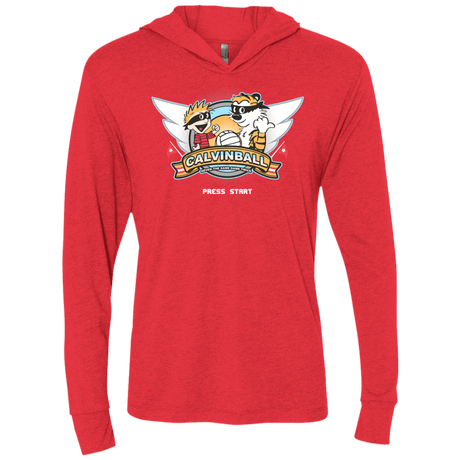 T-Shirts Vintage Red / X-Small Calvinball Video Game Triblend Long Sleeve Hoodie Tee