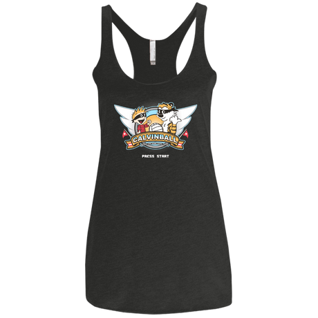 T-Shirts Vintage Black / X-Small Calvinball Video Game Women's Triblend Racerback Tank
