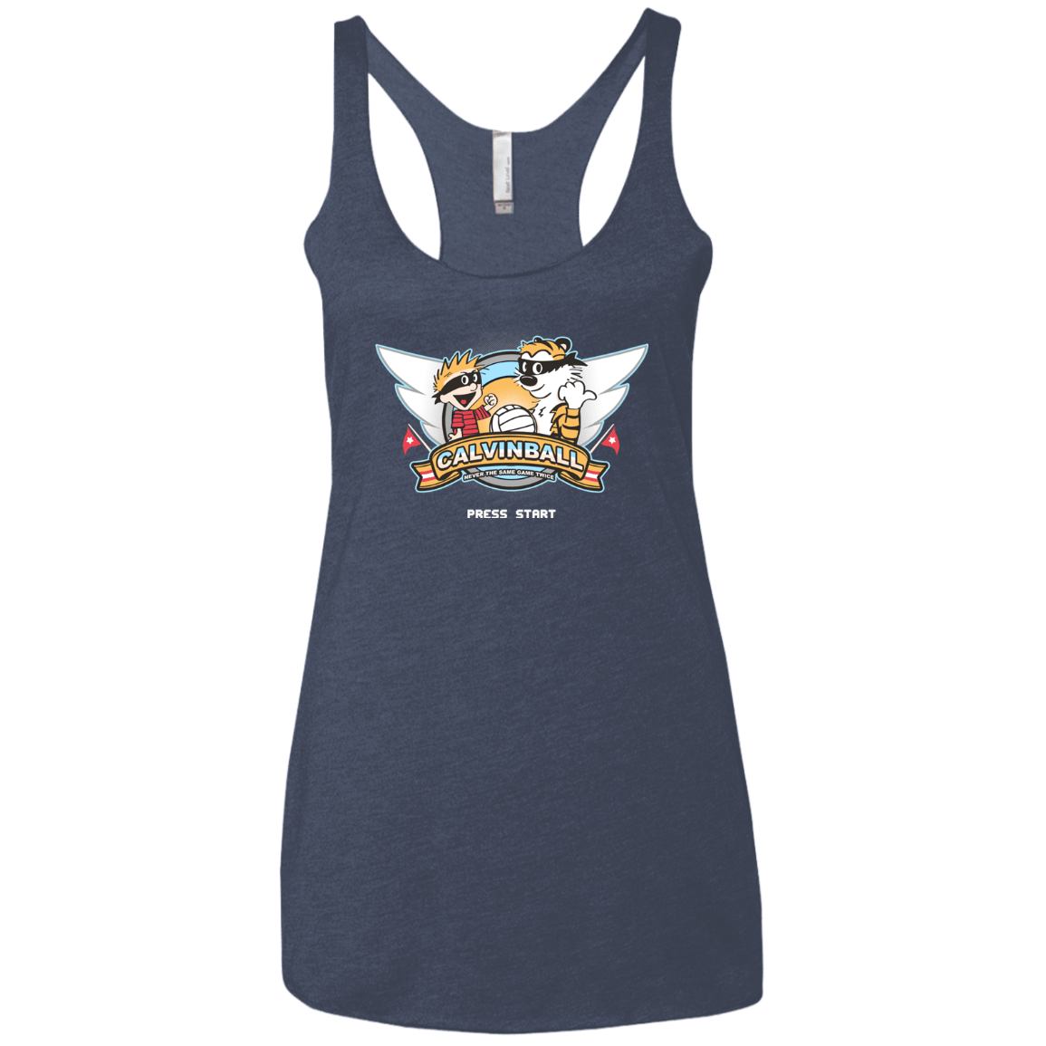 T-Shirts Vintage Navy / X-Small Calvinball Video Game Women's Triblend Racerback Tank