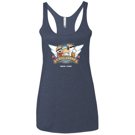 T-Shirts Vintage Navy / X-Small Calvinball Video Game Women's Triblend Racerback Tank