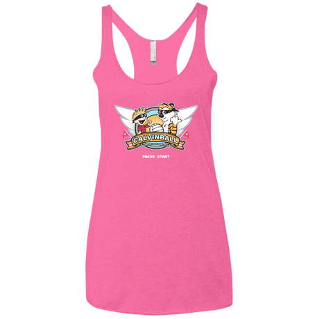 T-Shirts Vintage Pink / X-Small Calvinball Video Game Women's Triblend Racerback Tank