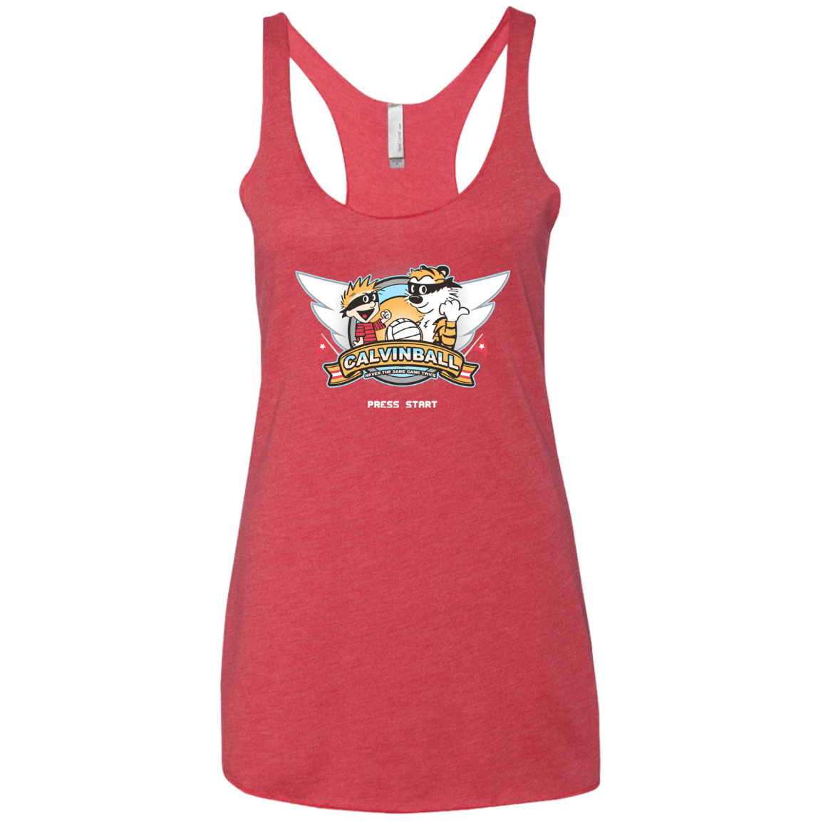 T-Shirts Vintage Red / X-Small Calvinball Video Game Women's Triblend Racerback Tank