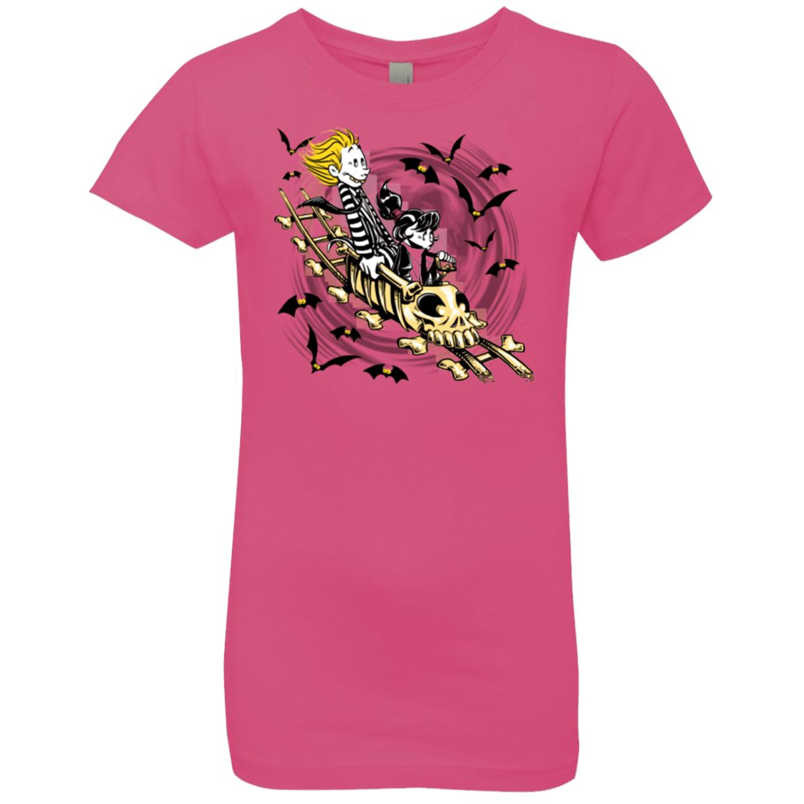 T-Shirts Hot Pink / YXS Calvydia and Beetle Hobbes Girls Premium T-Shirt