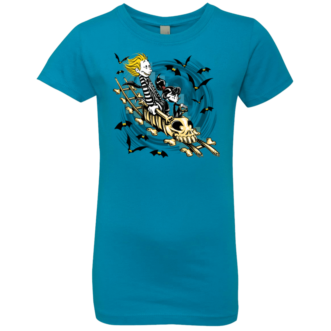 T-Shirts Turquoise / YXS Calvydia and Beetle Hobbes Girls Premium T-Shirt