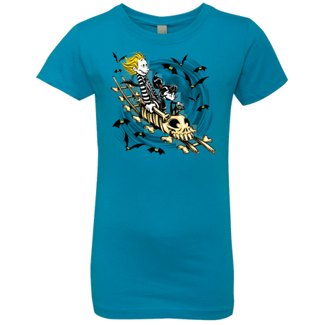T-Shirts Turquoise / YXS Calvydia and Beetle Hobbes Girls Premium T-Shirt