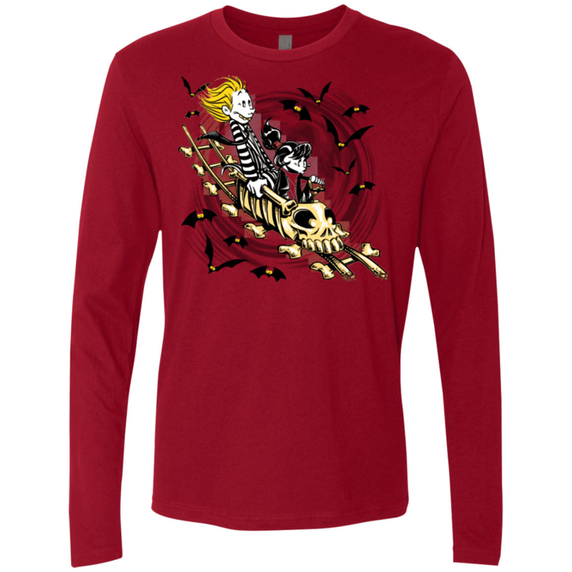 T-Shirts Cardinal / Small Calvydia and Beetle Hobbes Men's Premium Long Sleeve