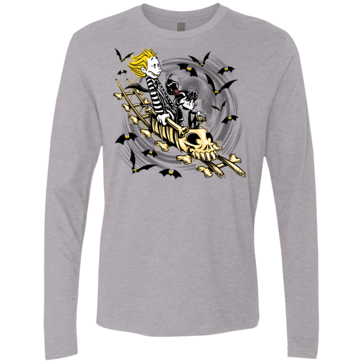 T-Shirts Heather Grey / Small Calvydia and Beetle Hobbes Men's Premium Long Sleeve