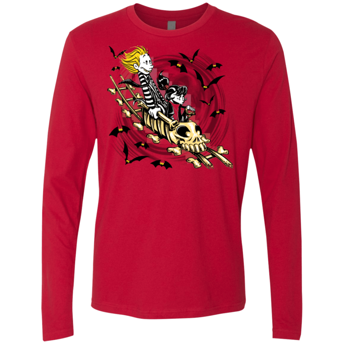 T-Shirts Red / Small Calvydia and Beetle Hobbes Men's Premium Long Sleeve