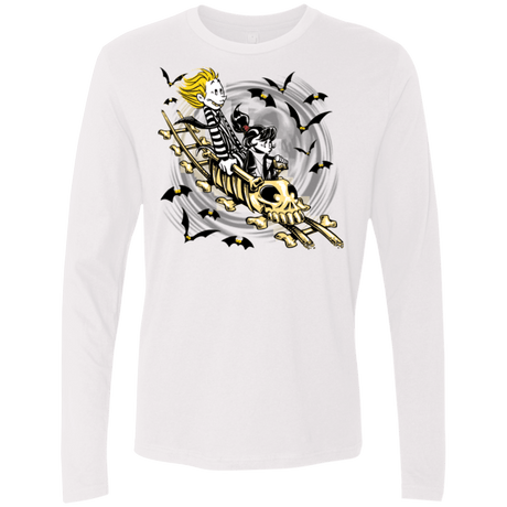 T-Shirts White / Small Calvydia and Beetle Hobbes Men's Premium Long Sleeve