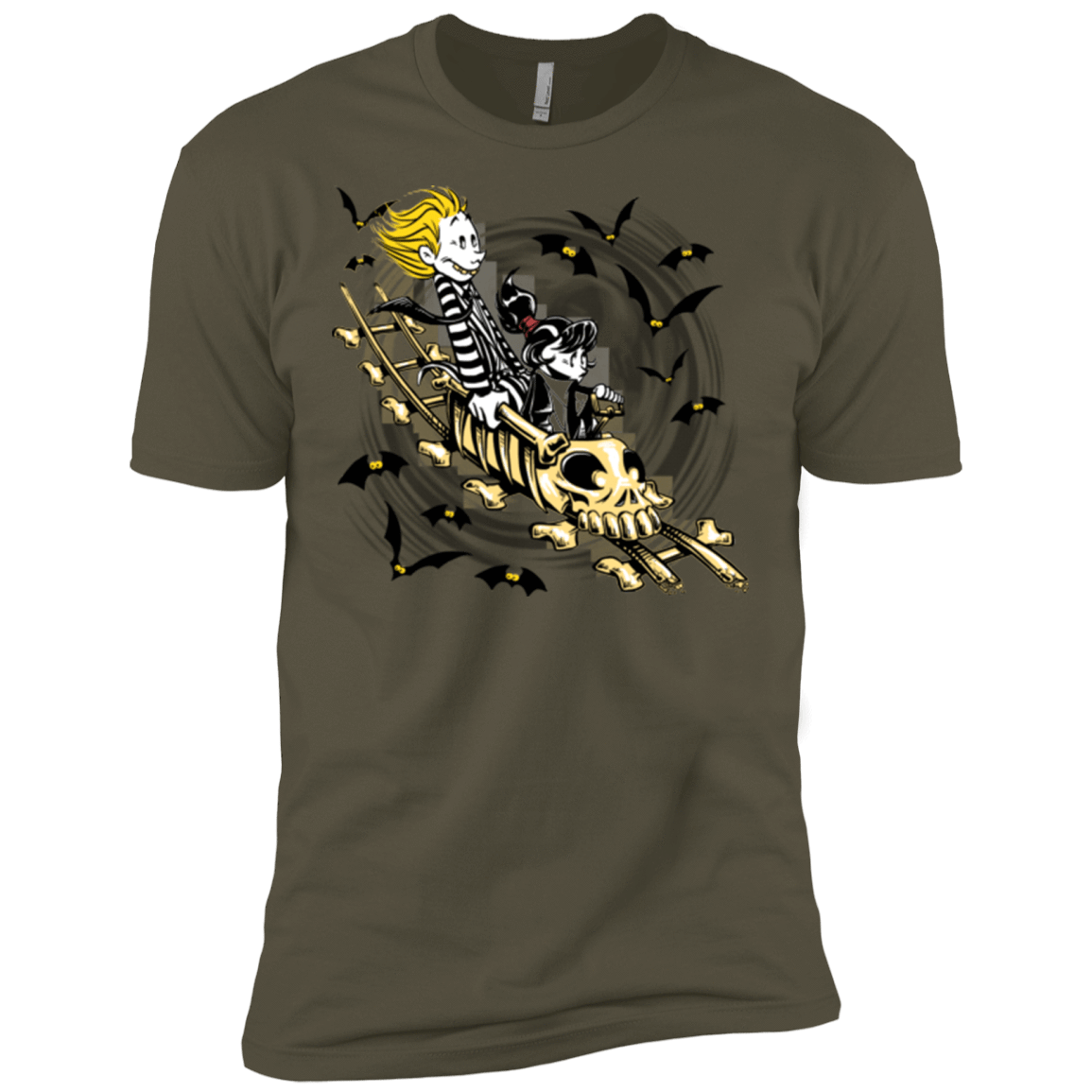 T-Shirts Military Green / X-Small Calvydia and Beetle Hobbes Men's Premium T-Shirt