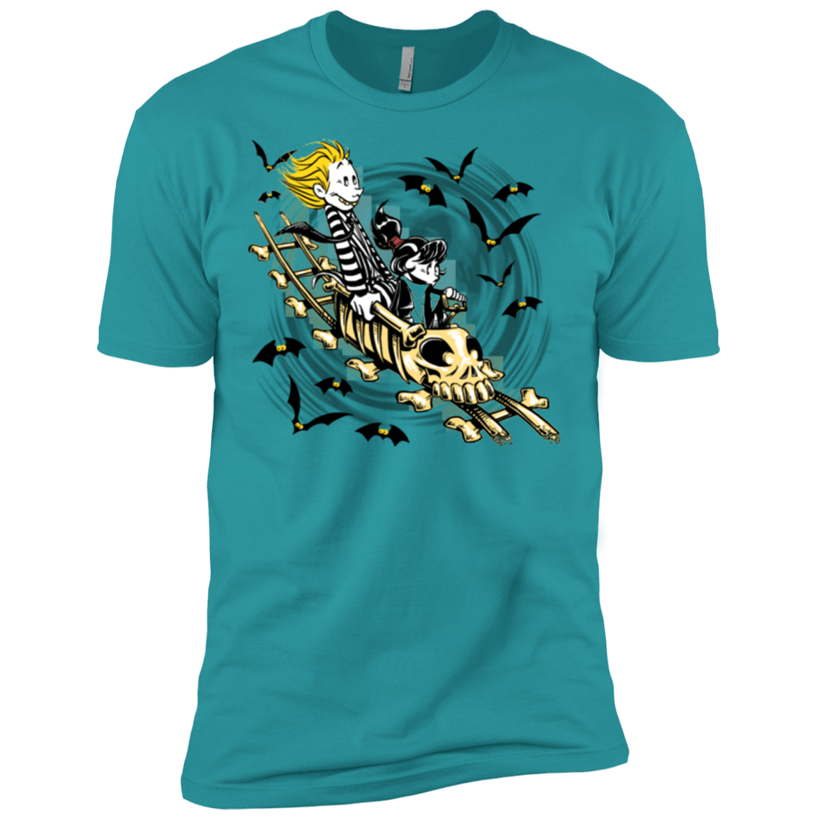 T-Shirts Tahiti Blue / X-Small Calvydia and Beetle Hobbes Men's Premium T-Shirt