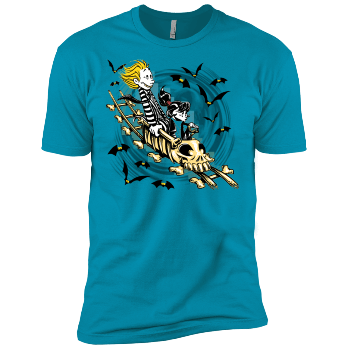 T-Shirts Turquoise / X-Small Calvydia and Beetle Hobbes Men's Premium T-Shirt
