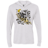 T-Shirts Heather White / X-Small Calvydia and Beetle Hobbes Triblend Long Sleeve Hoodie Tee