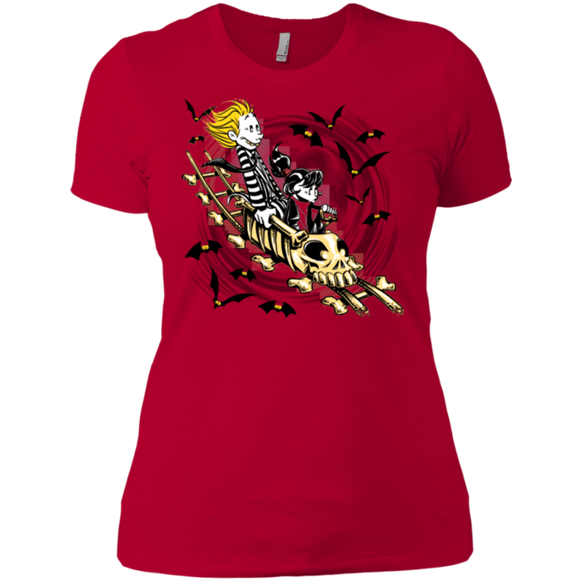 T-Shirts Red / X-Small Calvydia and Beetle Hobbes Women's Premium T-Shirt