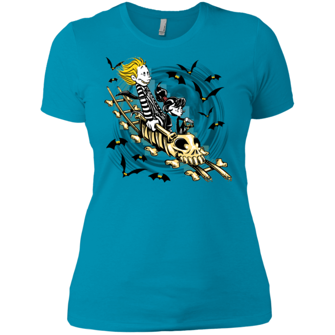 T-Shirts Turquoise / X-Small Calvydia and Beetle Hobbes Women's Premium T-Shirt