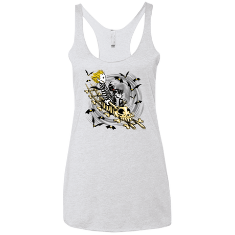 T-Shirts Heather White / X-Small Calvydia and Beetle Hobbes Women's Triblend Racerback Tank