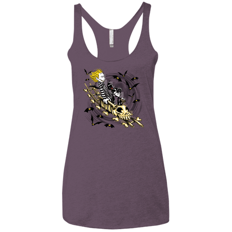T-Shirts Vintage Purple / X-Small Calvydia and Beetle Hobbes Women's Triblend Racerback Tank