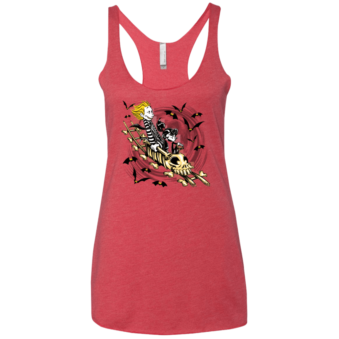 T-Shirts Vintage Red / X-Small Calvydia and Beetle Hobbes Women's Triblend Racerback Tank