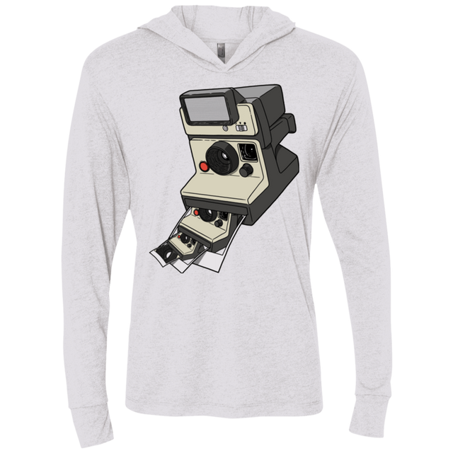 T-Shirts Heather White / X-Small Cam Ception Triblend Long Sleeve Hoodie Tee