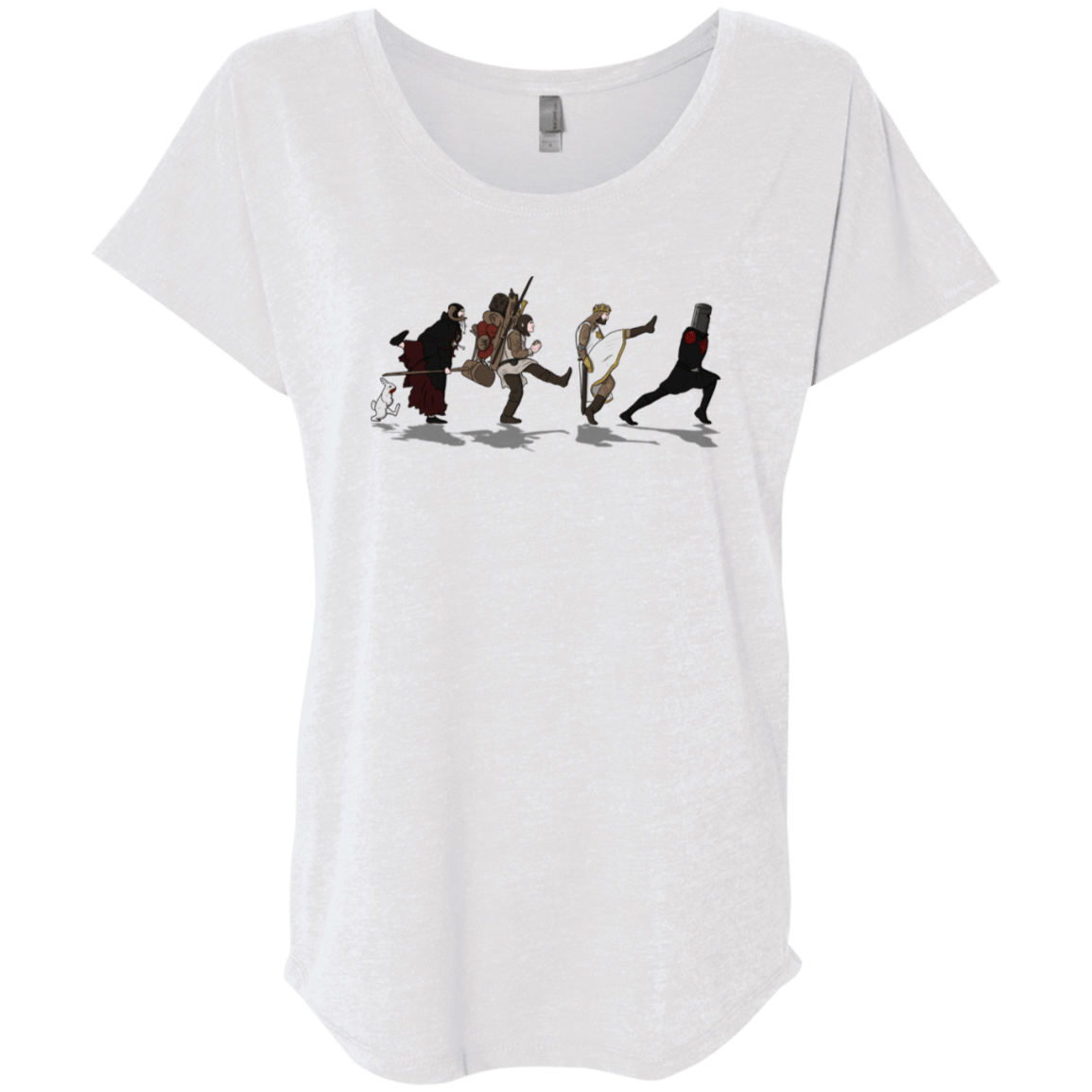 T-Shirts Heather White / X-Small Caminando Hacía El Grial Triblend Dolman Sleeve