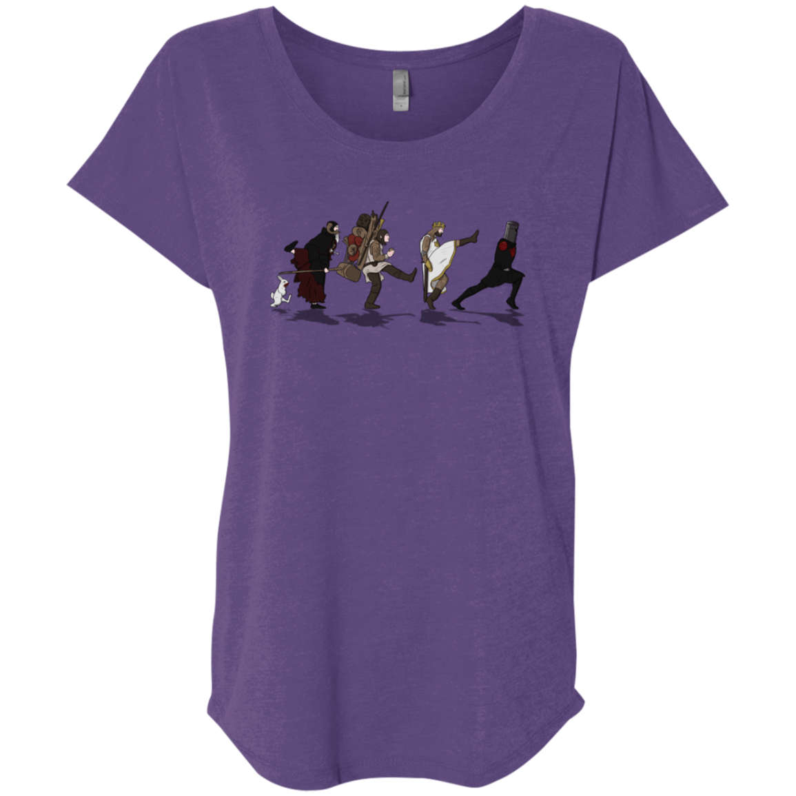 T-Shirts Purple Rush / X-Small Caminando Hacía El Grial Triblend Dolman Sleeve