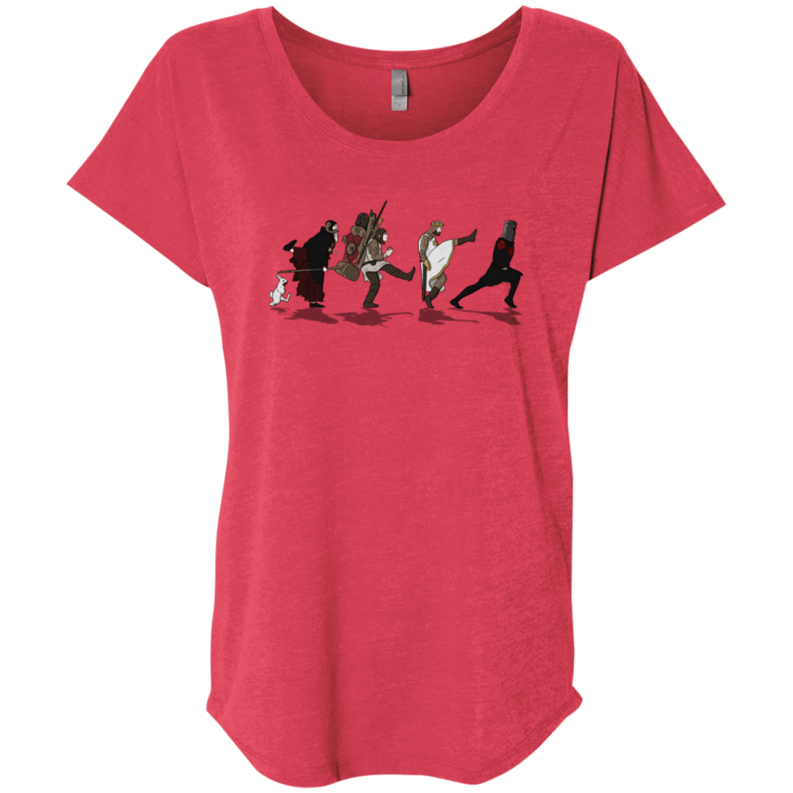 T-Shirts Vintage Red / X-Small Caminando Hacía El Grial Triblend Dolman Sleeve