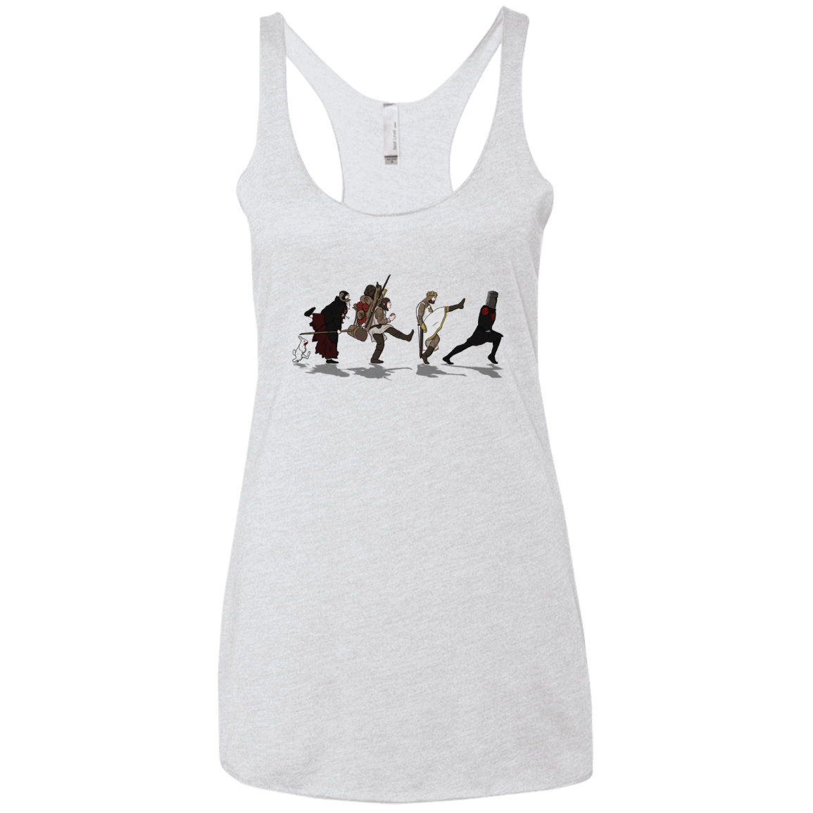 T-Shirts Heather White / X-Small Caminando Hacía El Grial Women's Triblend Racerback Tank